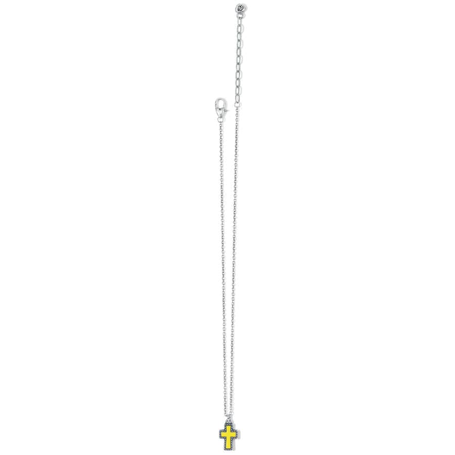 Dazzling Cross Petite Necklace silver-yellow 3