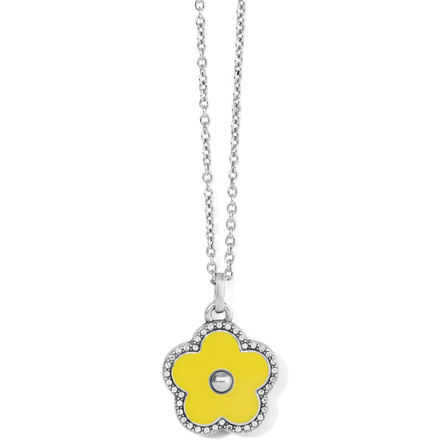 Dazzling Love Flower Necklace silver-yellow 14