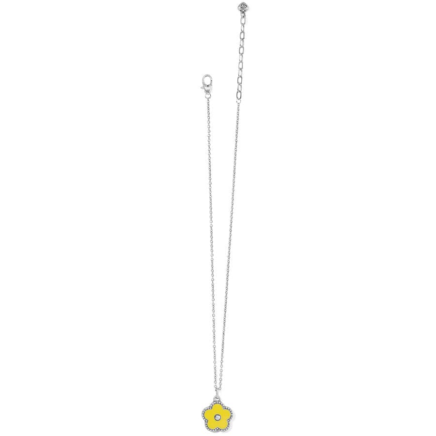 Dazzling Love Flower Necklace silver-yellow 16