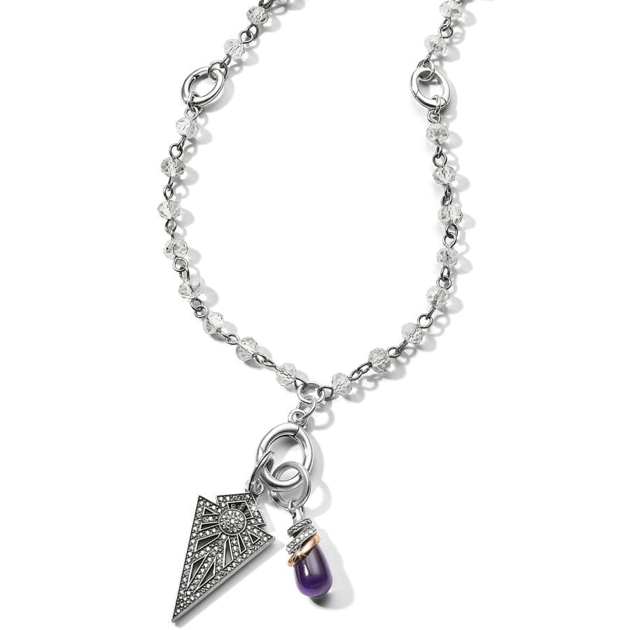 Deco Amethyst Necklace silver-purple 1