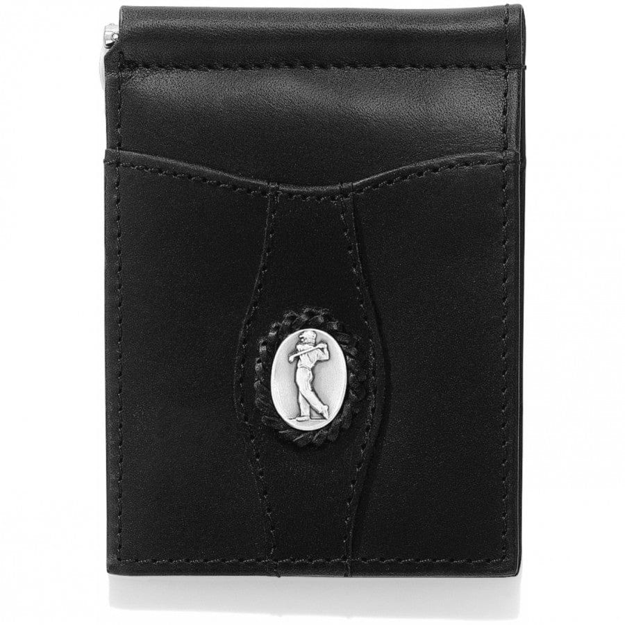 Black & White Leather Money clip Wallet