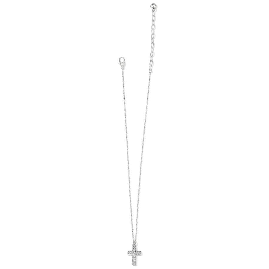 Diamond Cross Necklace silver 2