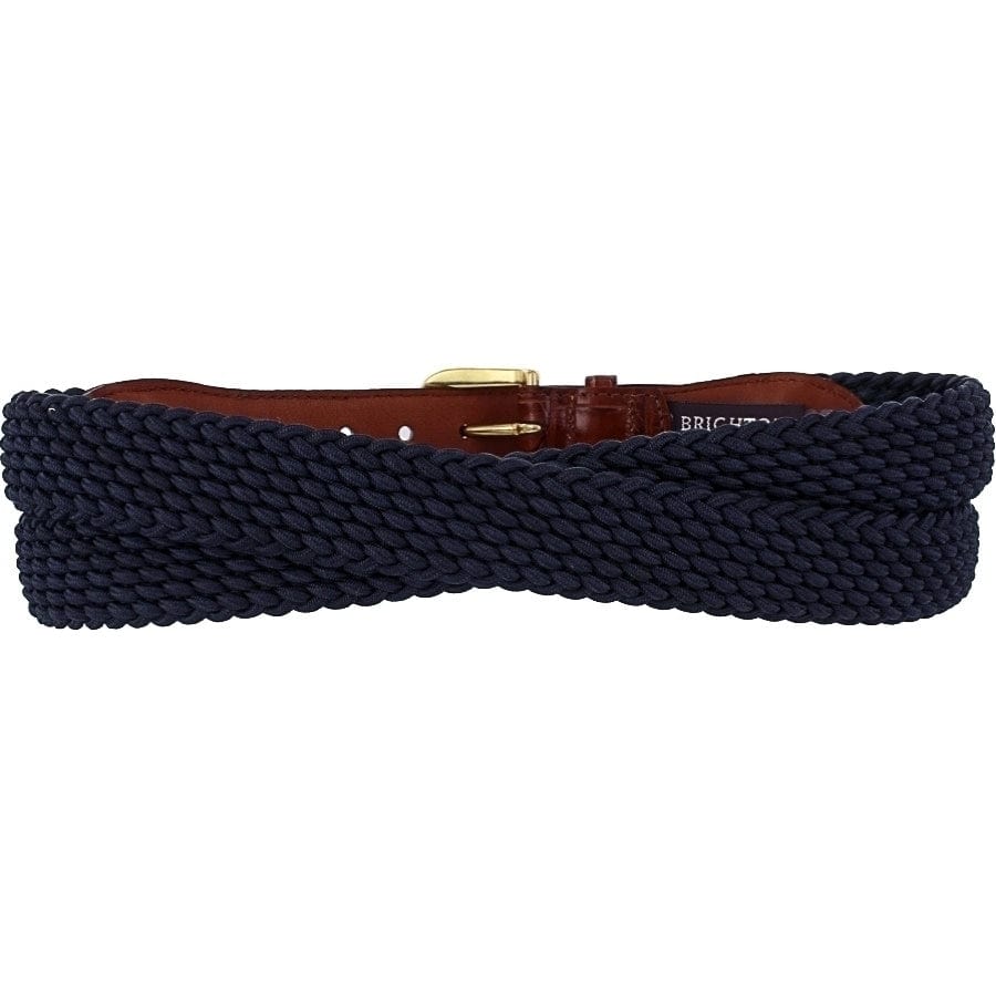 Elastic Cord Croco Tab Taper Belt navy 2