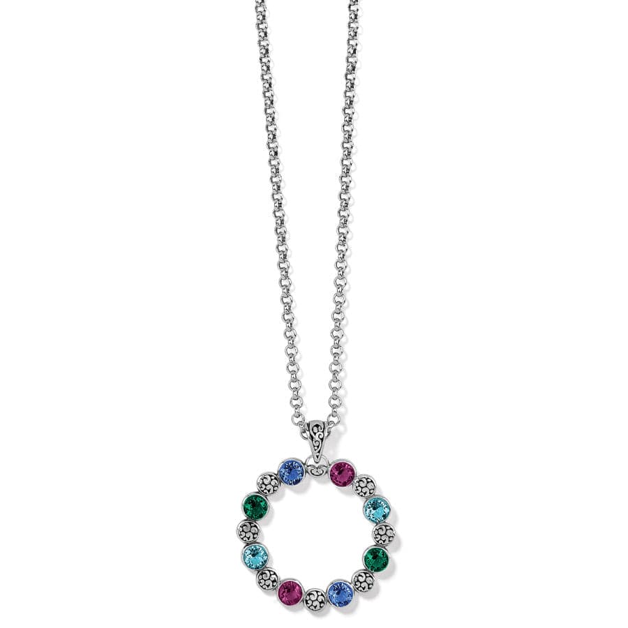 Elora Gems Circle Necklace silver-multi 1