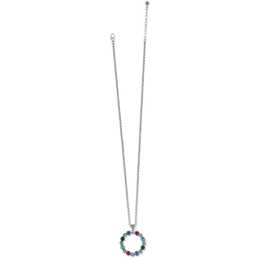 Elora Gems Circle Necklace silver-multi 2
