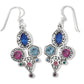 Elora Gems Cubist French Wire Earrings
