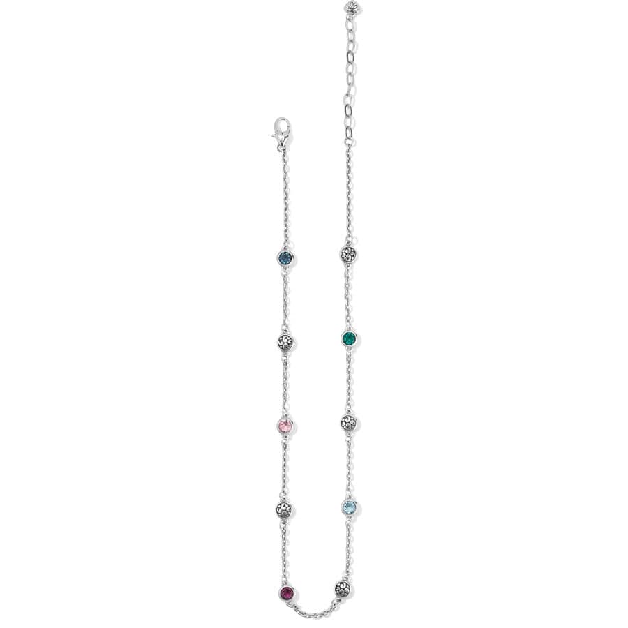 Elora Gems Dots Short Necklace silver-multi 2