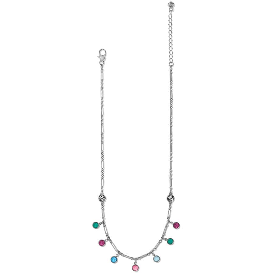 Elora Gems Drops Collar Necklace silver-multi 2