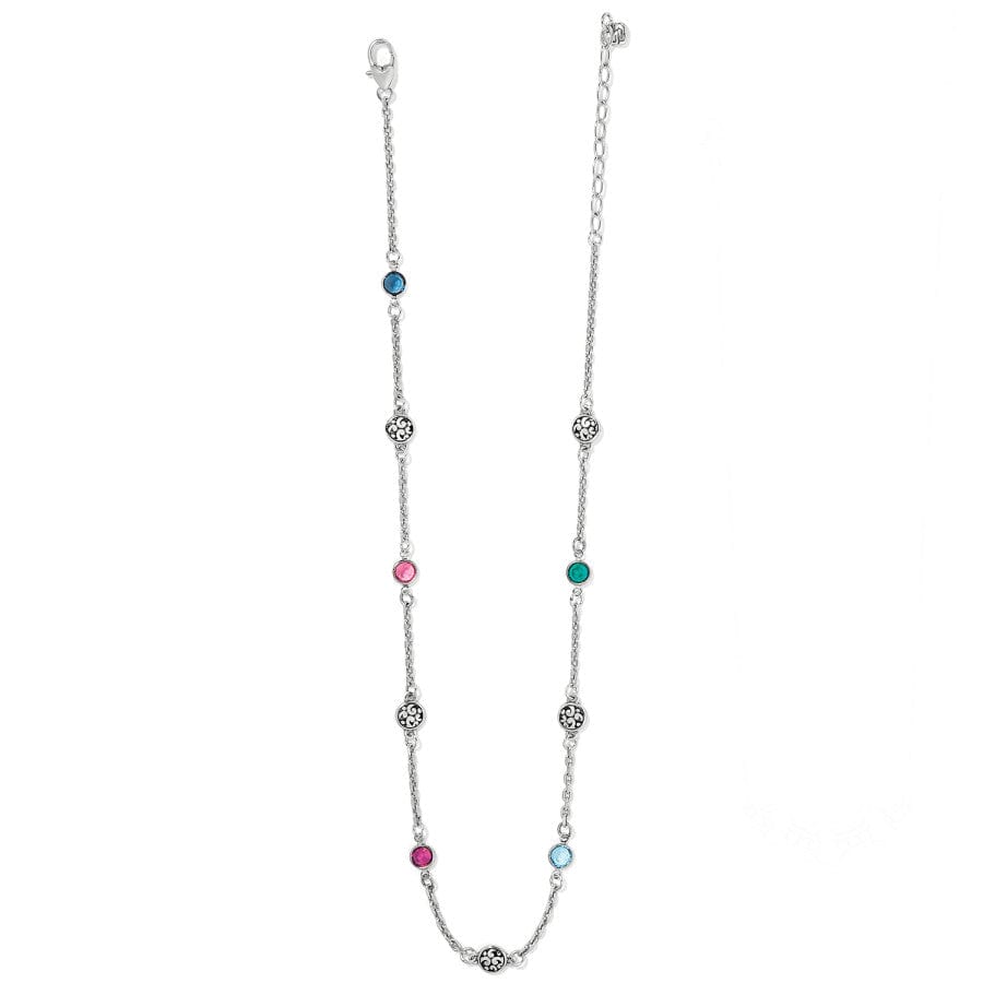 Elora Gems Drops Short Necklace silver-multi 2