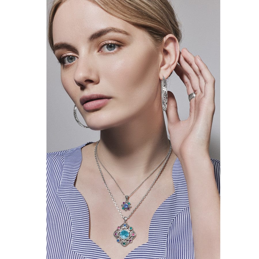 Elora Gems Flower Necklace silver-multi 3