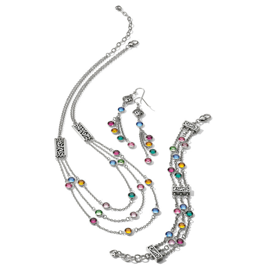 Elora Gems Multi Layer Necklace silver-multi 3