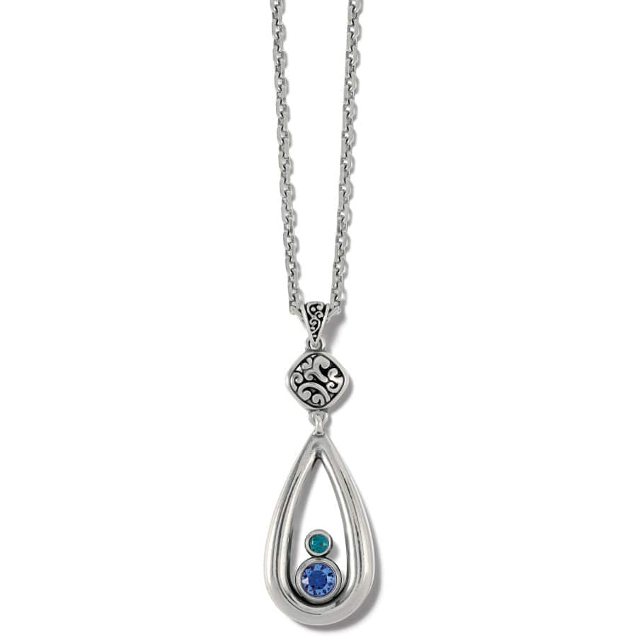 Elora Gems Teardrop Necklace sapphire-emerald 1