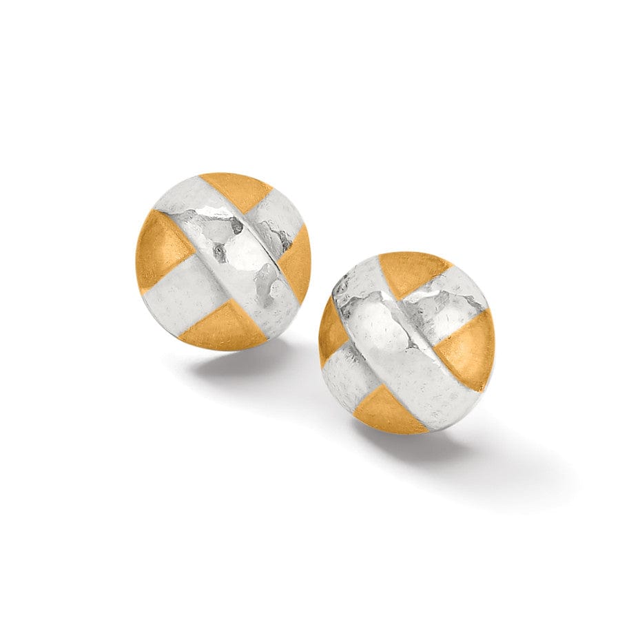Entrata Round Post Earrings silver-gold 1