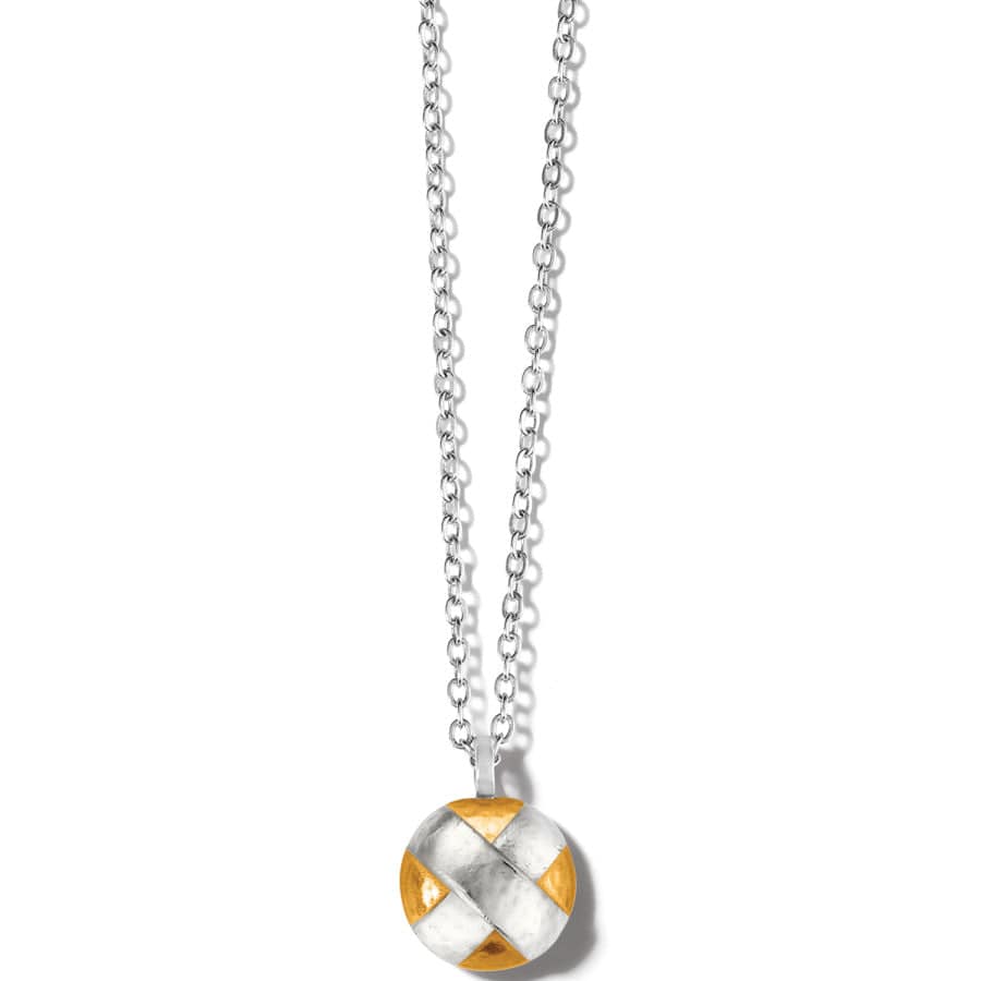 Entrata Round Short Necklace silver-gold 1