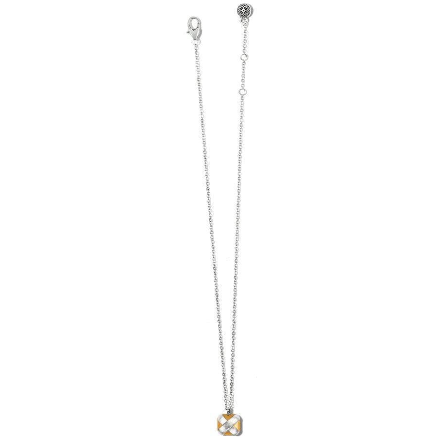 Entrata Square Short Necklace silver-gold 2