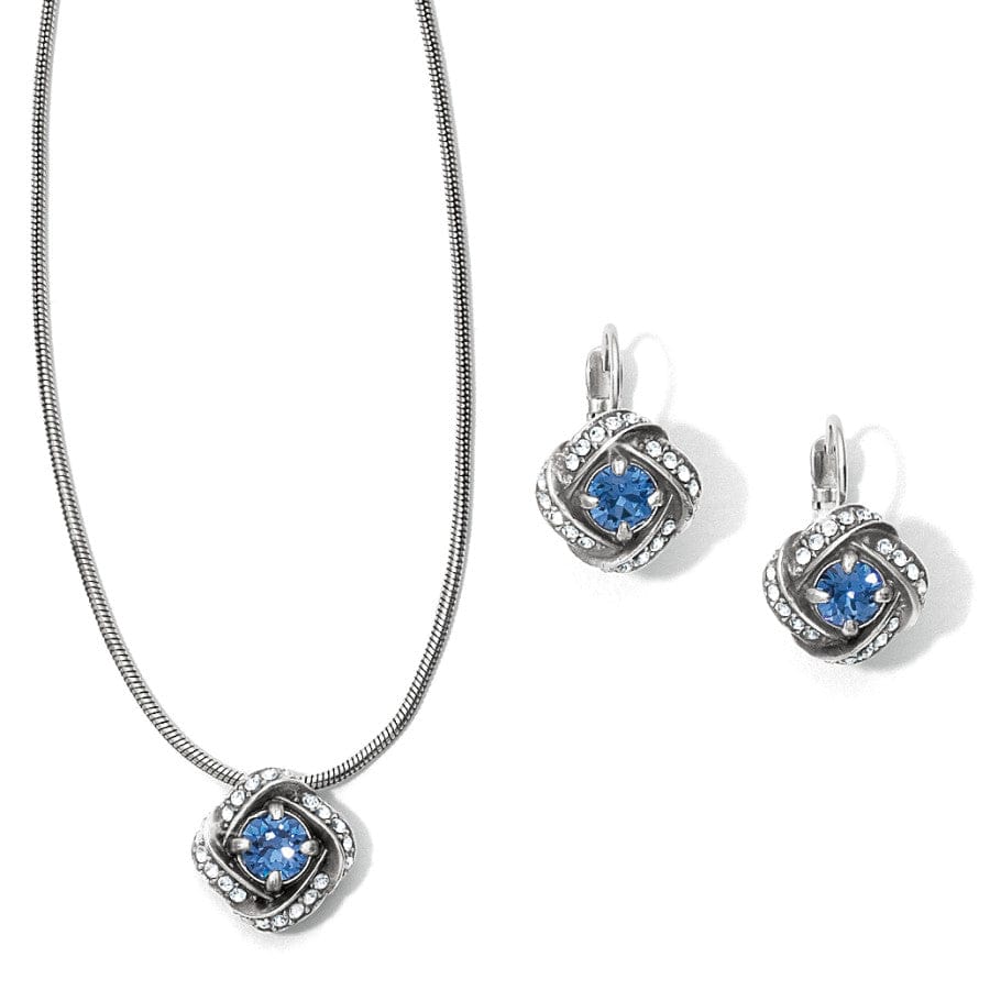 Eternity Knot Jewelry Gift Set silver-blue 1