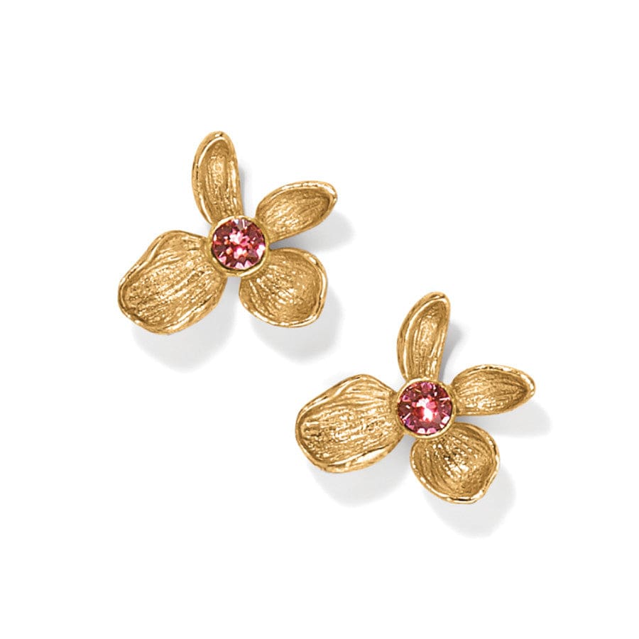 Everbloom Jardin Golden Post Earrings gold-pink 1