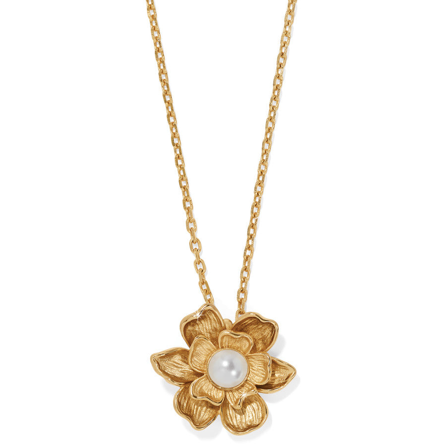 Adornia 14k Gold Plated Pink Mother Of Pearl Flower Pendant Necklace