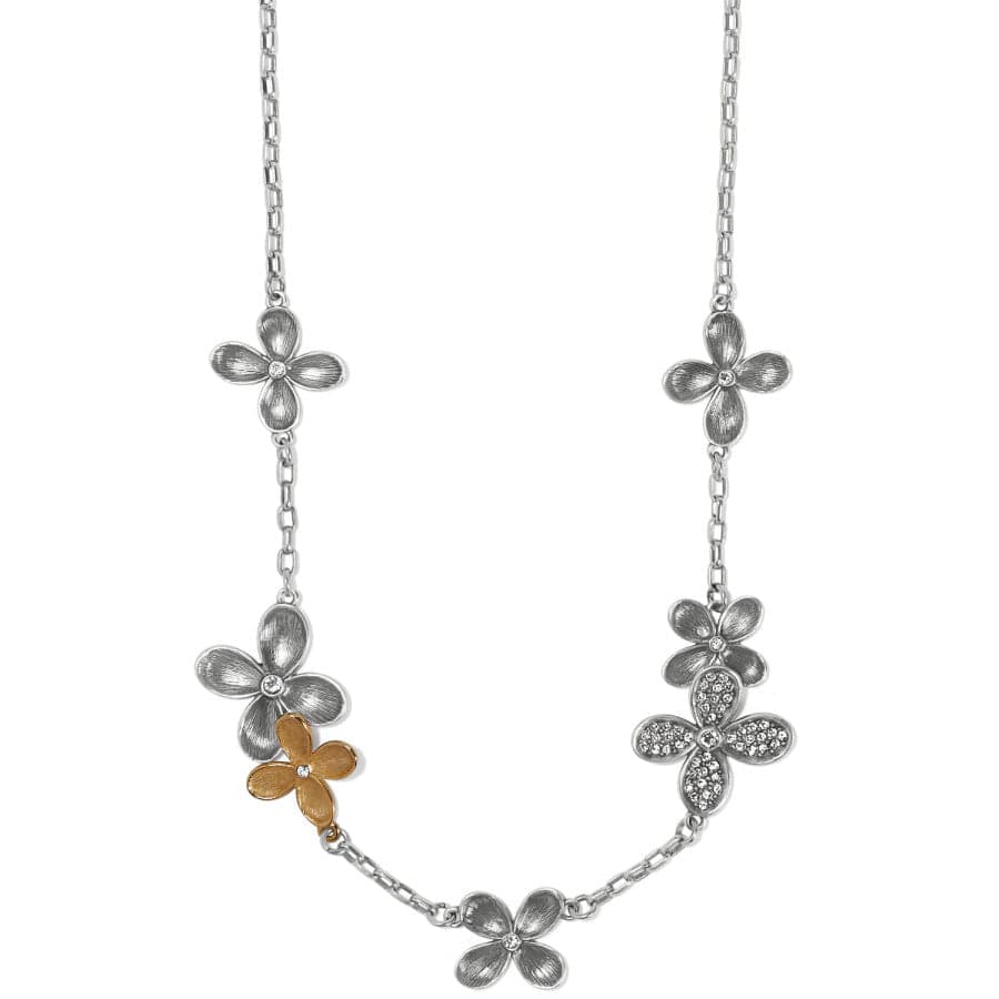 Everbloom Petals Two Tone Necklace silver-gold 1