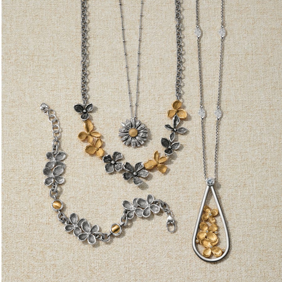 Everbloom Teardrop Necklace silver-gold 3
