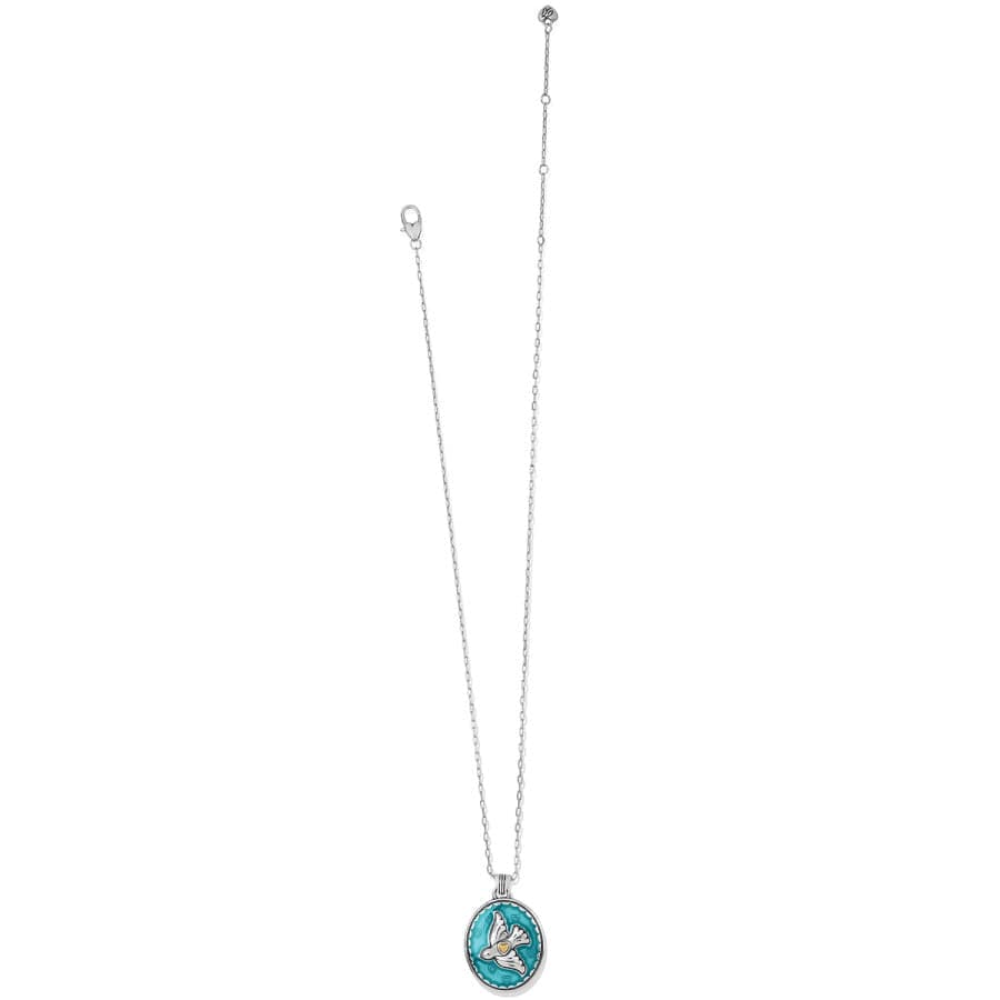 Fashionista Bird Pendant Necklace silver-blue 3