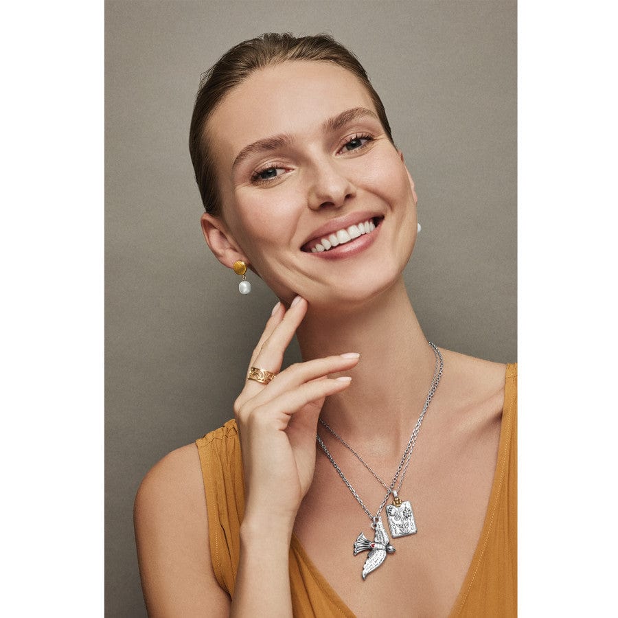 Fashionista Dove Pendant Necklace silver 4