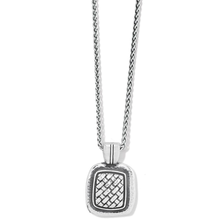 Ferrara Artisan Square Pendant Necklace silver 1