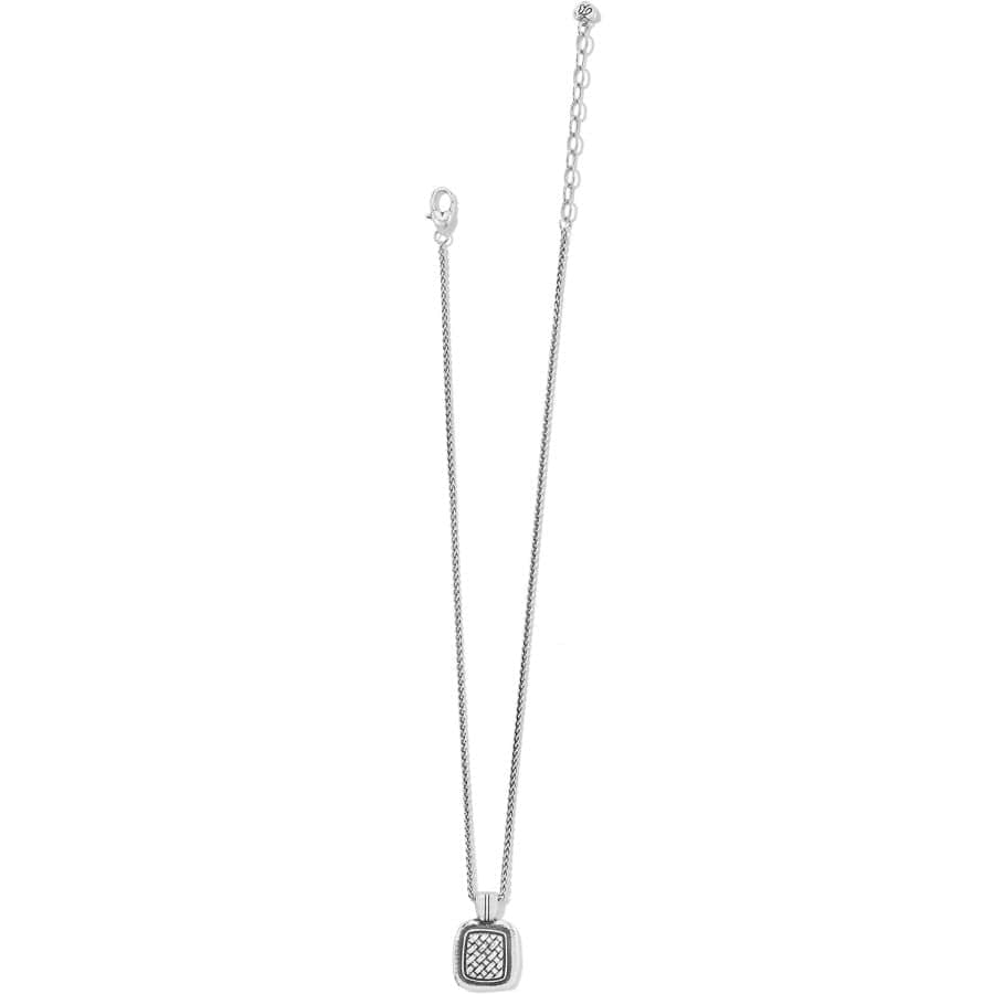 Ferrara Artisan Square Pendant Necklace silver 2