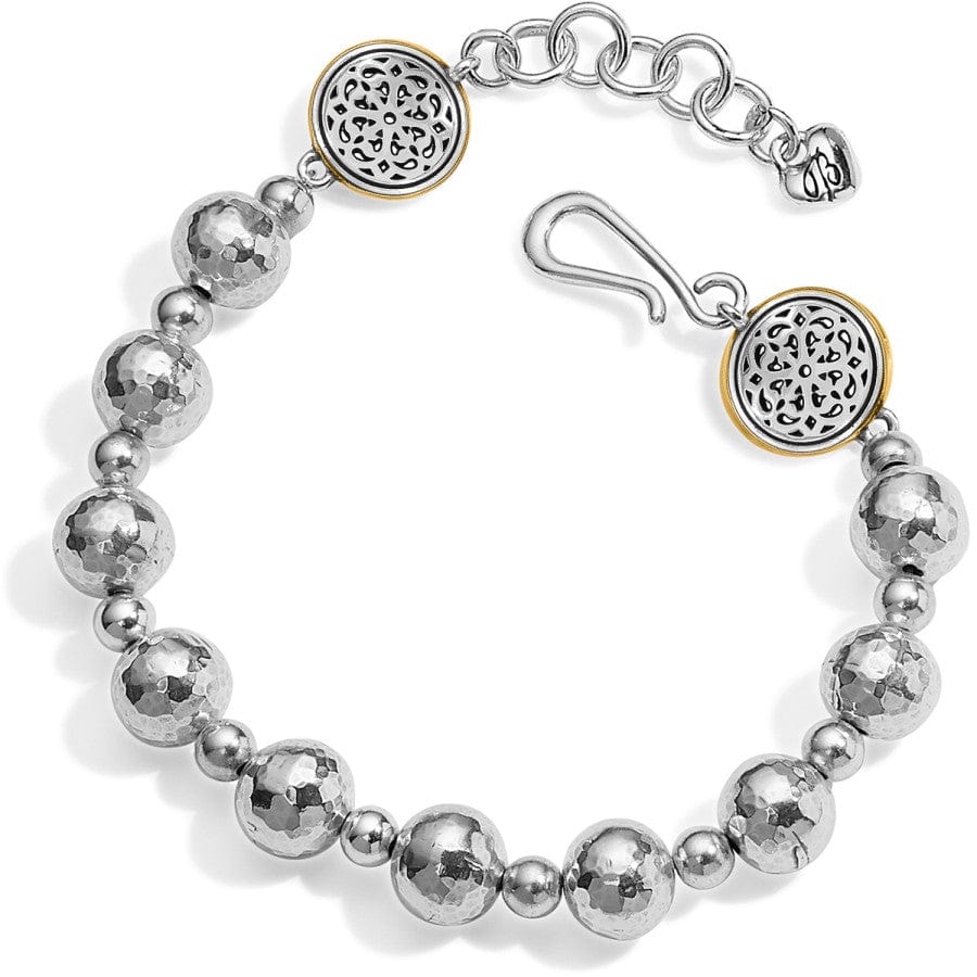 Ferrara Hammered Bead Bracelet silver-gold 2