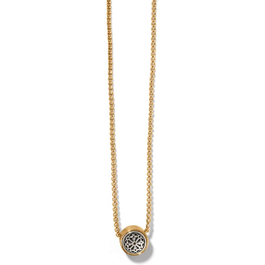 Ferrara Two Tone Luce Mini Pendant Necklace silver-gold 1