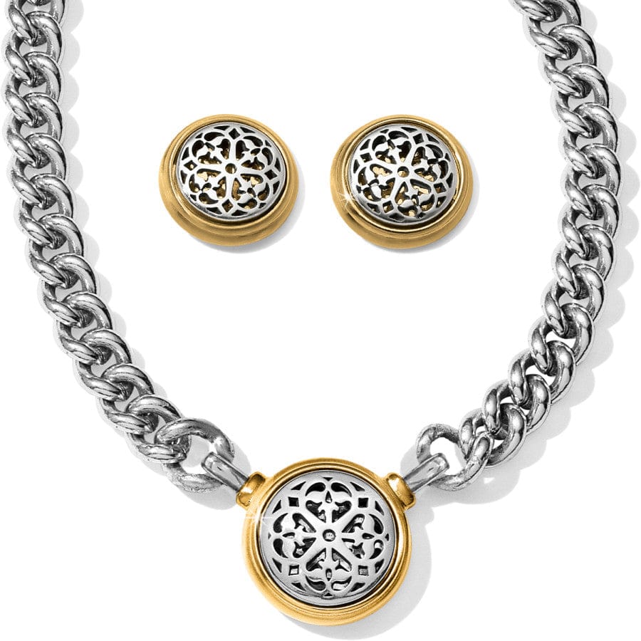 Ferrara Two Tone Necklace Gift Set silver-gold 1