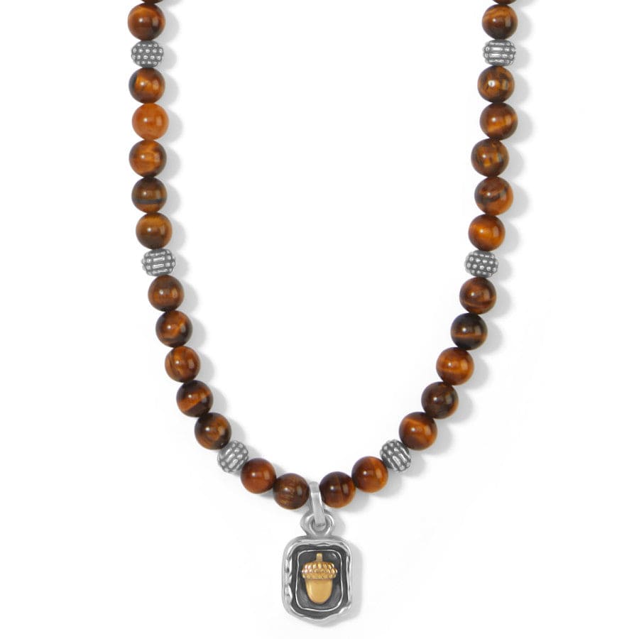 Ferrara Virtue Bead Acorn Necklace silver-brown 1