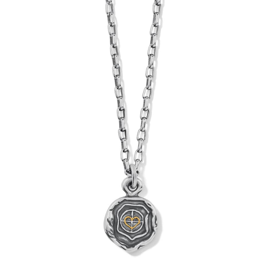 Ferrara Virtue Crescent Moon Pendant Necklace silver-gold 2