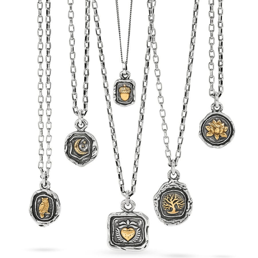 Ferrara Virtue Crescent Moon Pendant Necklace silver-gold 5