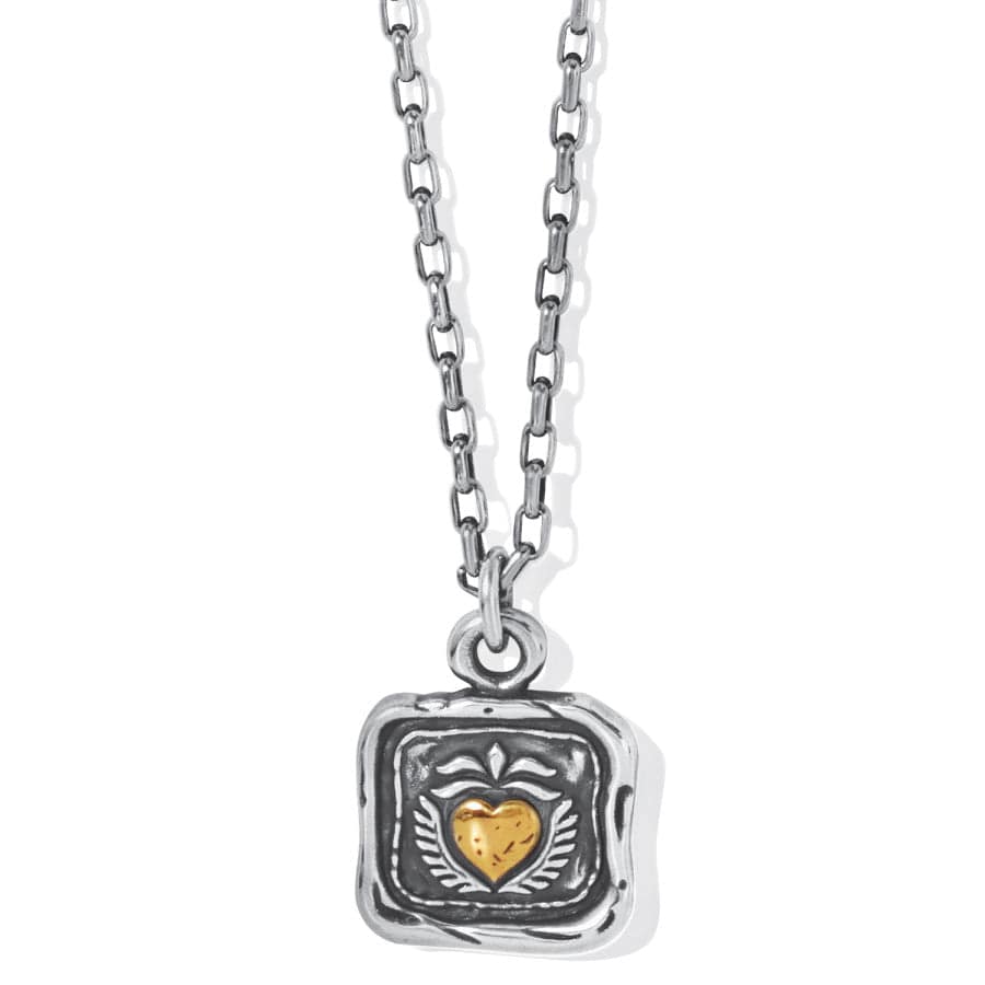 Ferrara Virtue Winged Hearted Pendant Necklace silver-gold 1
