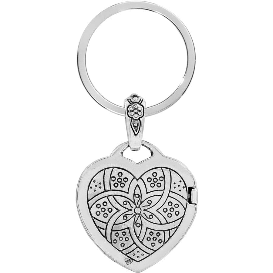 Floral Heart Key Fob silver 3