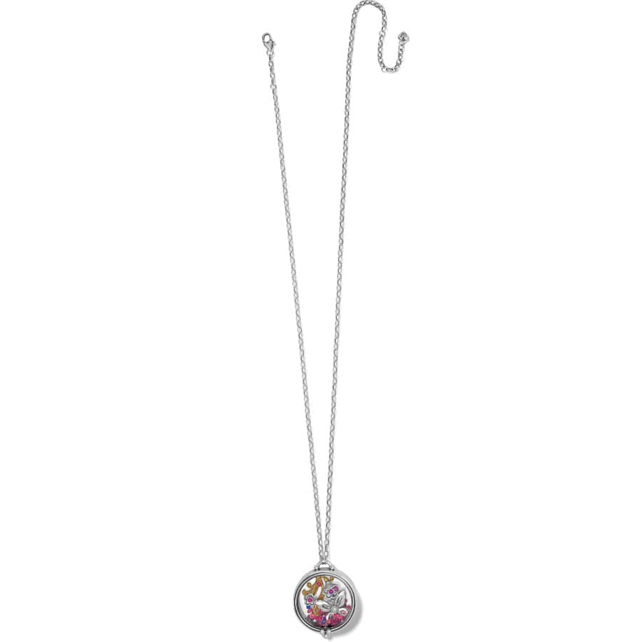 Flower Duet Shaker Necklace silver-gold 3