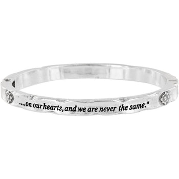 Footprints Hinged Bangle back view