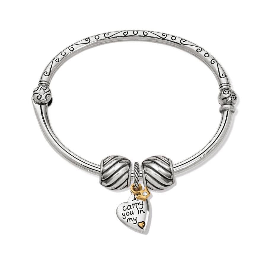 Forever In My Heart Charm Bangle silver-gold 1