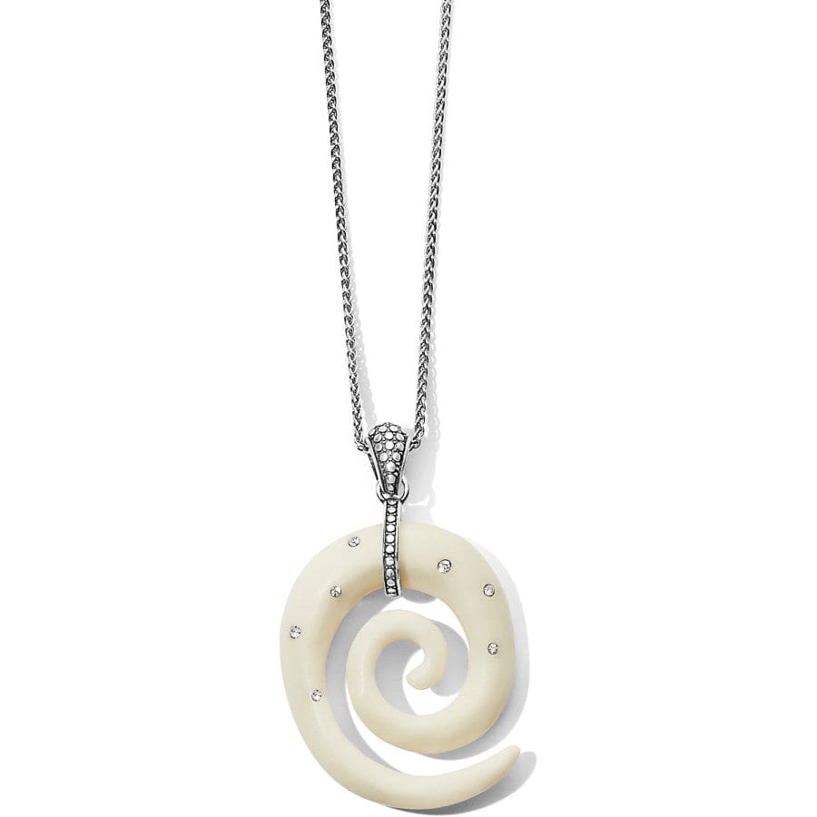 Free Spirit Spiral Necklace silver-ivory 1