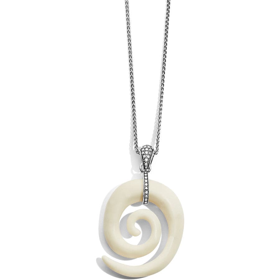 Free Spirit Spiral Necklace silver-ivory 2