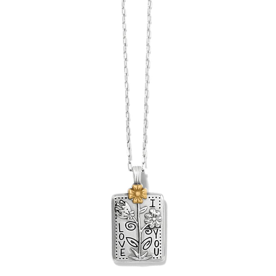 Give Love Flower Necklace silver-gold 1