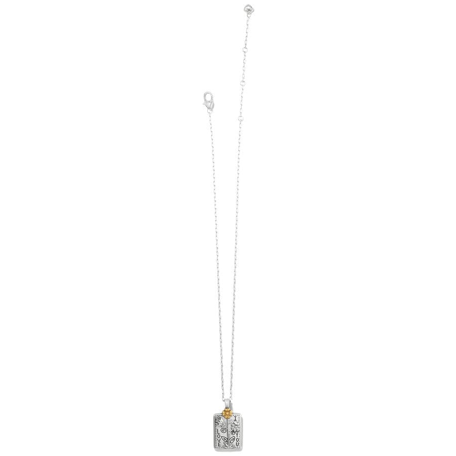 Give Love Flower Necklace silver-gold 3