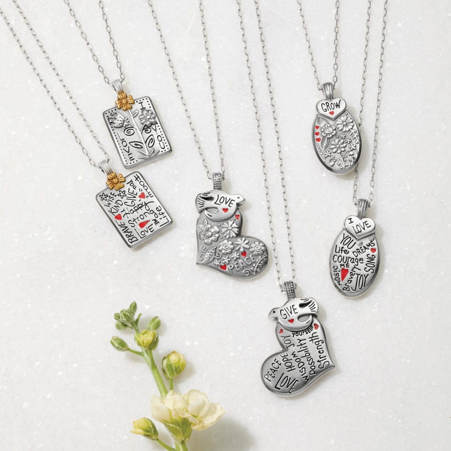 Give Love Flower Necklace silver-gold 4