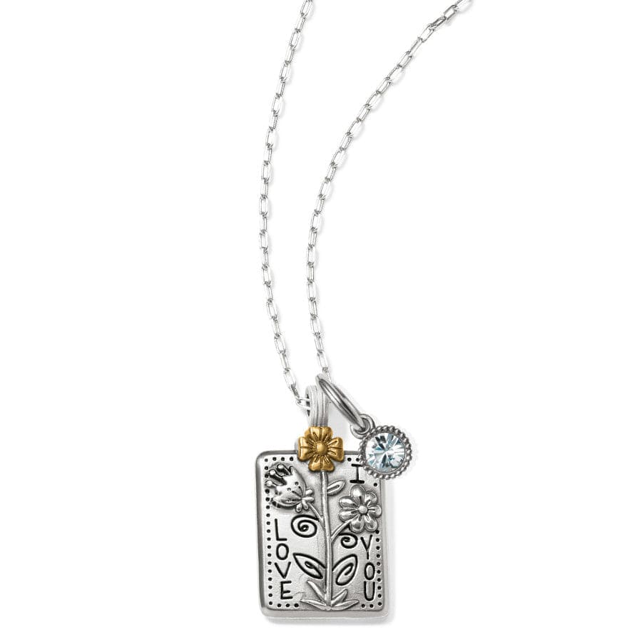 Give Love Glitz Flower Necklace silver-gold 1