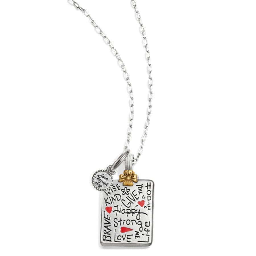 Give Love Glitz Flower Necklace silver-gold 2