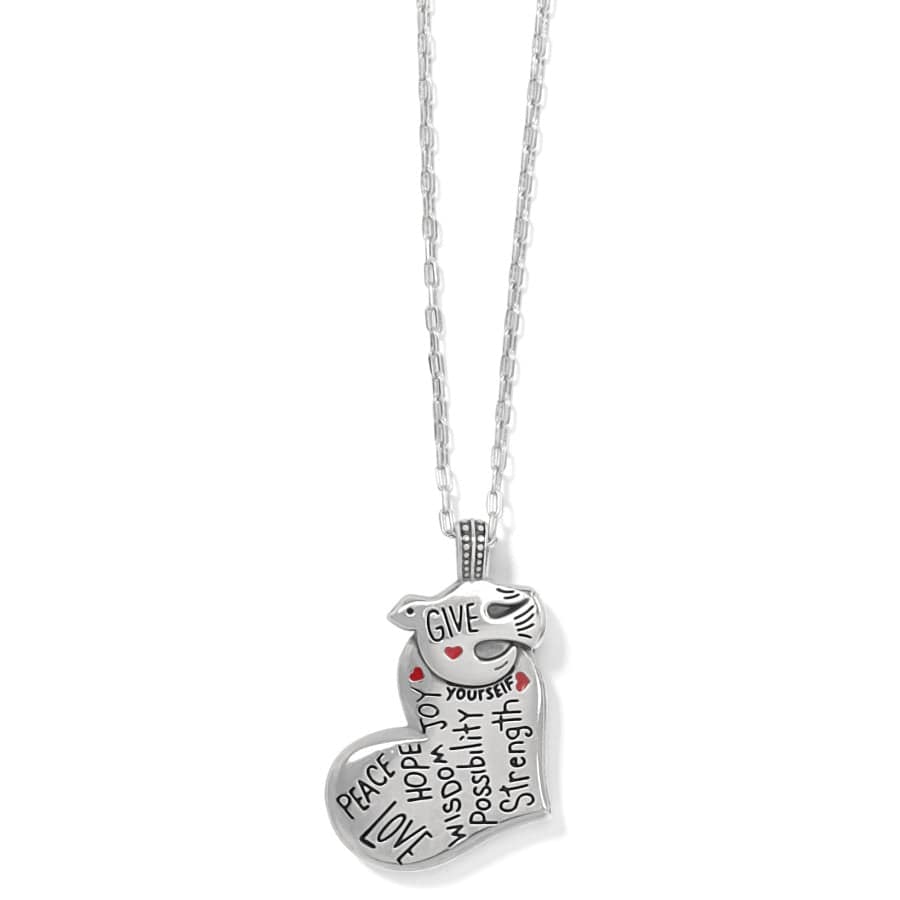 Give Love Peace Necklace silver 2