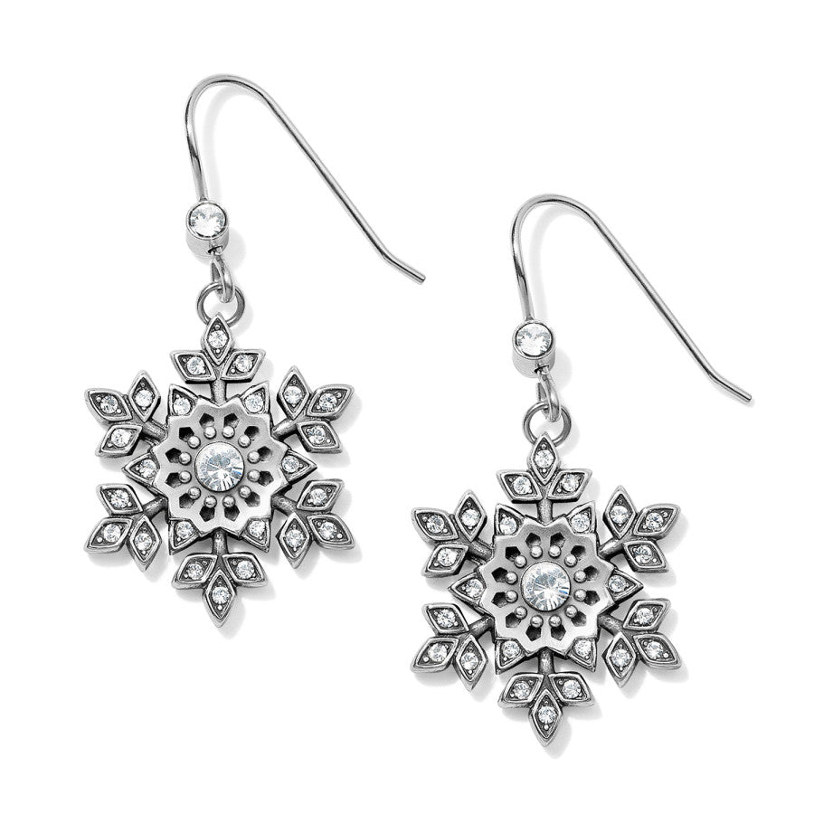 Glint Snowflake French Wire Earrings