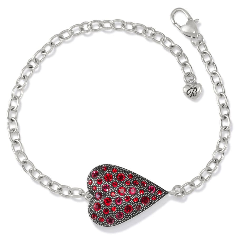 Glisten Heart Bracelet silver-red 1