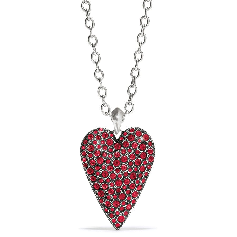 Glisten Heart Convertible Necklace silver-red 5